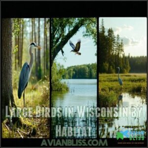 Large Birds in Wisconsin by Habitat