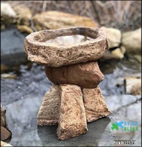 Stonehenge Birdbath Rock Balancing Sculpture