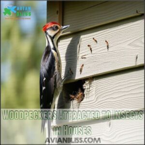 Woodpeckers Attracted to Insects in Houses