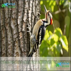 Woodpeckers Creating Cavities for Nesting