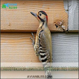 Woodpeckers Mistaking Houses for Trees