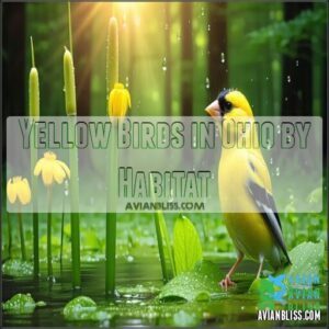 Yellow Birds in Ohio by Habitat