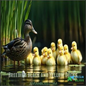 Breeding Black and Yellow Ducks