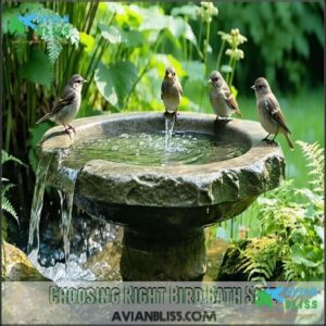 Choosing Right Bird Bath Size