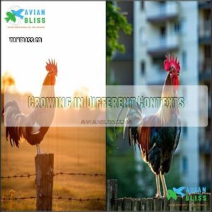 Crowing in Different Contexts