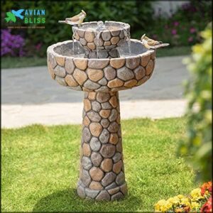 Glitzhome 2-Tier Stone Like Outdoor B089N4SW78