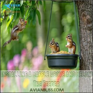 Installing a Baffle Above and Below The Feeder Installing a Baffle Above and Below The Feeder