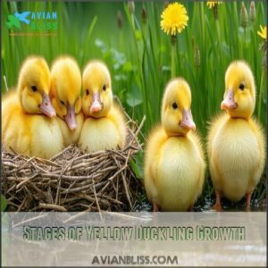 Stages of Yellow Duckling Growth