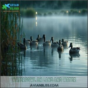 Waterfowl on Land and Water Waterfowl on Land and Water