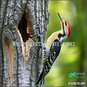 Woodpeckers and Tree Trunks Woodpeckers and Tree Trunks