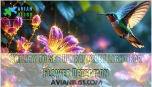 ability to see ultraviolet light for flower detection
