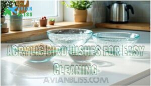 acrylic bird dishes for easy cleaning