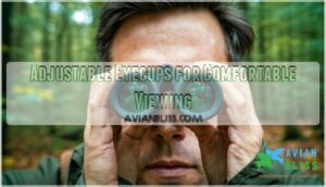adjustable eyecups for comfortable viewing