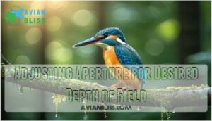 adjusting aperture for desired depth of field