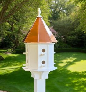 Amish Handmade Birdhouse with Copper B08L717F1Z