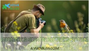 approaching birds for capturing behavior