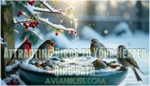 attracting birds to your heated bird bath
