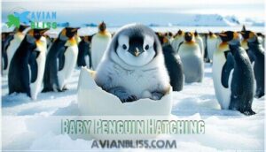 baby penguin hatching