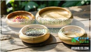 bamboo bird dishes for eco-friendliness