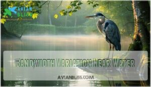 bandwidth variation near water