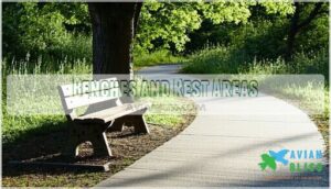 benches and rest areas