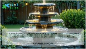 birdbath fountains with led lights