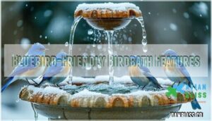 bluebird-friendly birdbath features