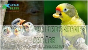 consider your bird's species and age