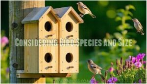 considering bird species and size considering bird species and size