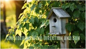 considering wind direction and sun