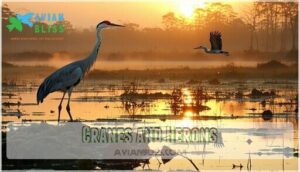 cranes and herons cranes and herons