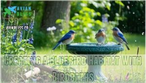 creating a bluebird habitat with birdbaths