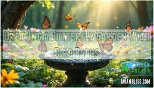 creating a butterfly garden with bird baths