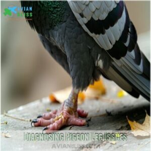 diagnosing pigeon leg issues
