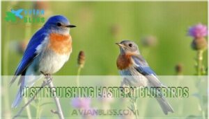 distinguishing eastern bluebirds