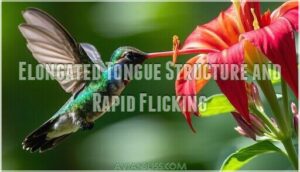 elongated tongue structure and rapid flicking