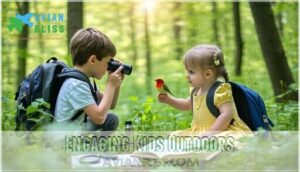 engaging kids outdoors