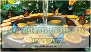 enhancing your bird bath for butterflies