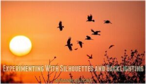 experimenting with silhouettes and backlighting