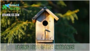 facing bird house entrance