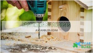 fastening birdhouses