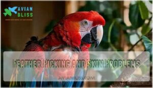 feather picking and skin problems
