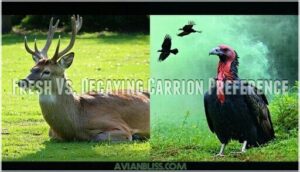 fresh vs. decaying carrion preference
