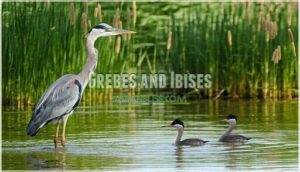 grebes and ibises grebes and ibises