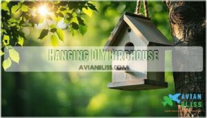 hanging diy birdhouse