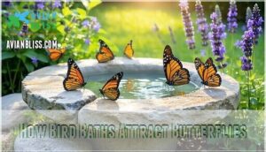 how bird baths attract butterflies