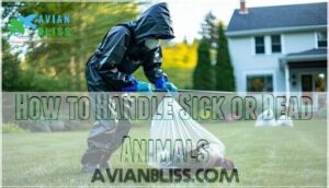 how to handle sick or dead animals