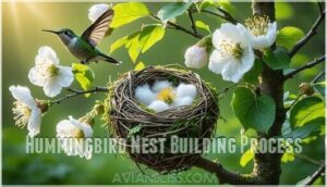 hummingbird nest building process