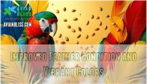 improved feather condition and vibrant colors