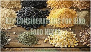 key considerations for bird food mixes